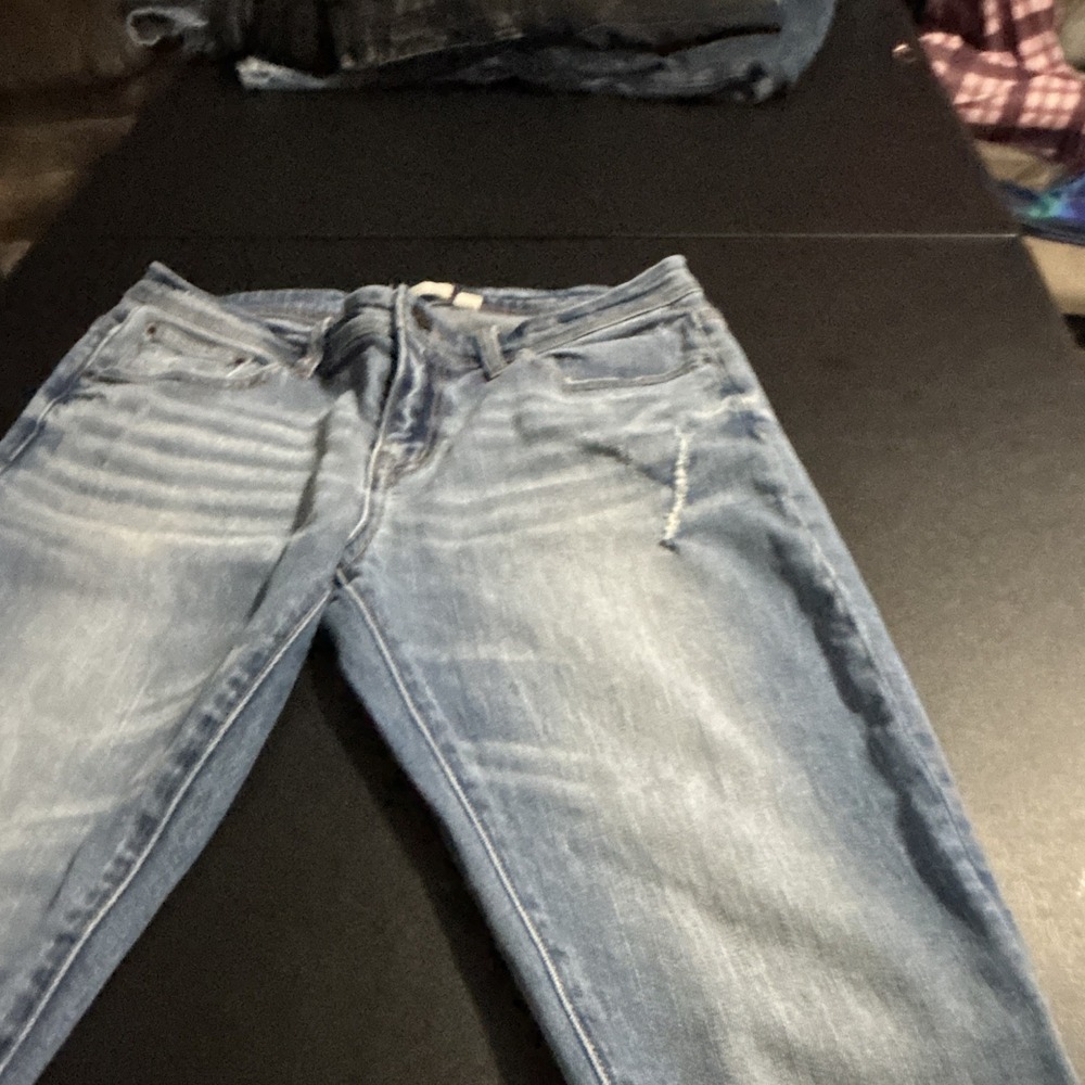 BKE Woman's Skinny Mid Rise Medium Wash Blue Denim Jeans Distressed 29x25 - Picture 7 of 10